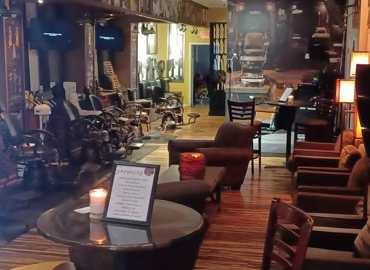 Barbershop floor at Flavaz Styling Team in Lithonia, GA